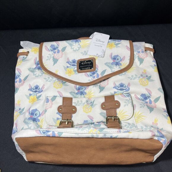Loungefly Disney Lilo & Stitch Tropical Backpack - NWT- Full Size Rucksack - Picture 1 of 8